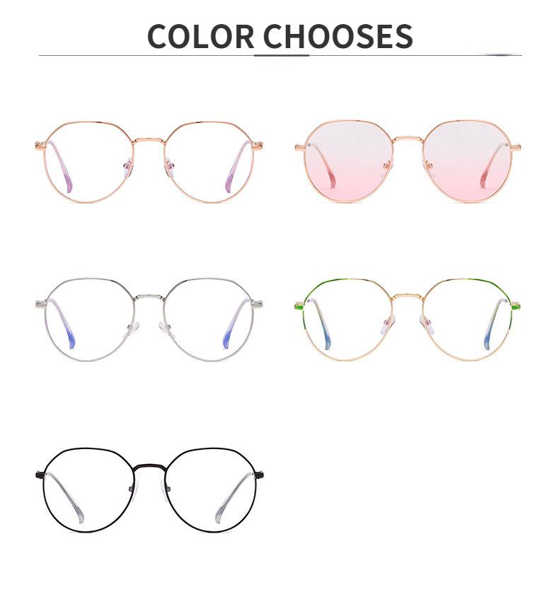 Metal Frame Optical Myopia Glasses For Women Men Round Anti Blue Light Computer Glasses With Diopter -1.0 -1.5 -2.0 -2.5 To -6.0
