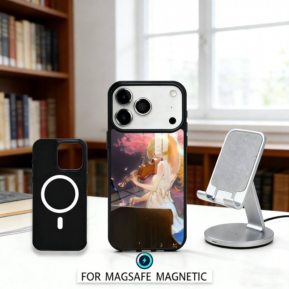 

Anime Your Lie in April-Kaori Miyazono Phone Case Magnetic For iPhone17 16 15 14 1312Pro Max For Magsafe Wireless Charging Cover iPhone12mini