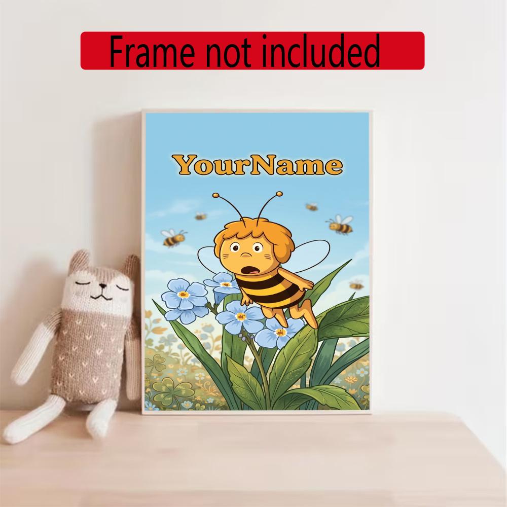 Biene Maja Customize Your Name Diamond Painting Round Diamond Diy Frameless Holiday Artwork Suitable For Home Office Wall Decoration