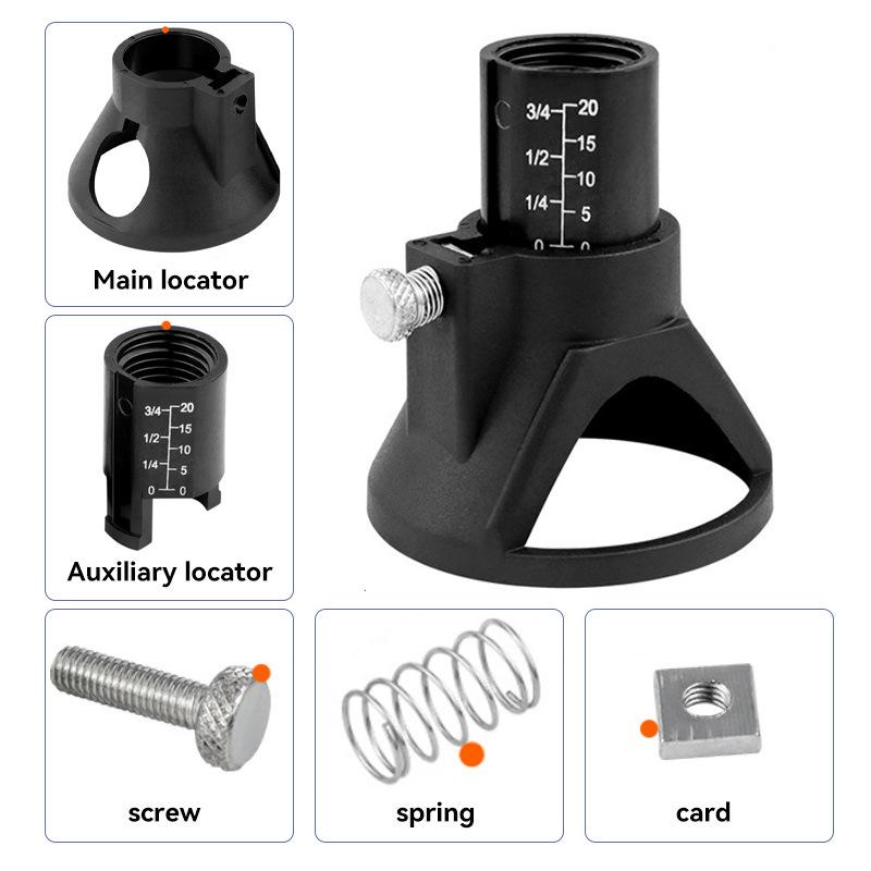 11-częściowy zestaw akcesoriów do szlifierki elektrycznej: Pozycjoner, Wiertło Spiralne, 6-częściowy Zestaw Frezów Obrotowych ze Stali Szybkiej Stali
