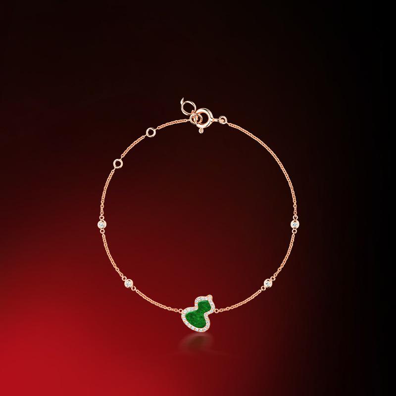 Luxury Women's Gourd Bracelet: Silver-Gilt, Mother-of-Pearl, Agate Jewelry, Unique Bangle, Handcrafted Design.