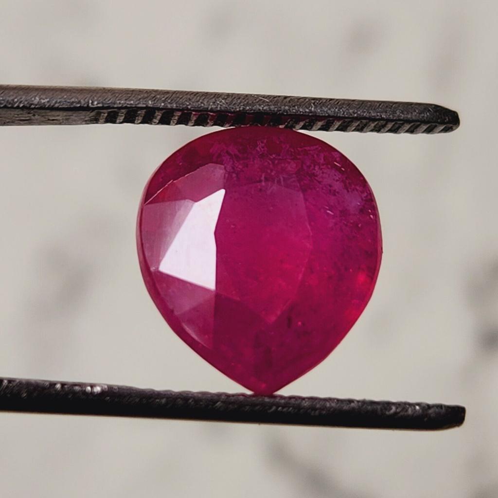 7.30 Cts Natural Mozambique Red Ruby Heart Shape Certified Heated Gemstone