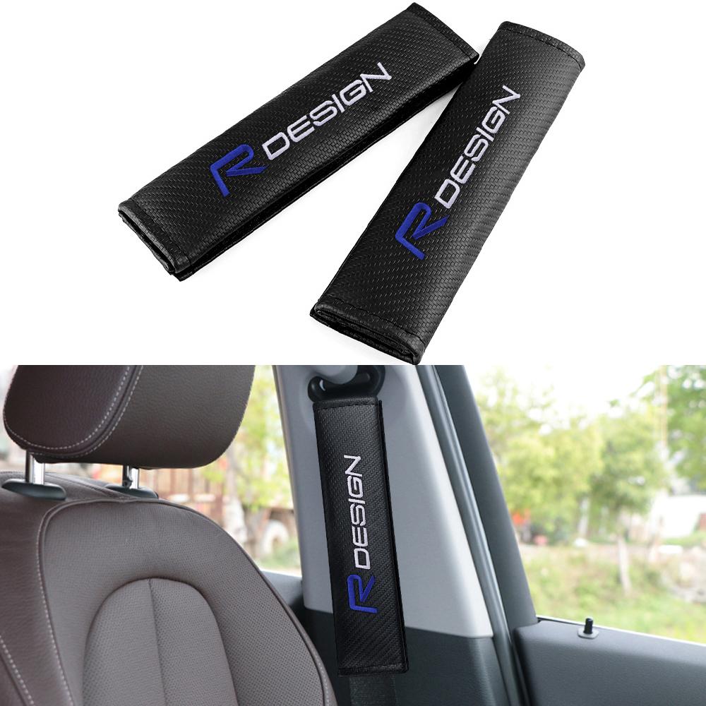 1/2pcs Car Seat Belt Cover Seat Shoulder Belt Pad for VOLVO RDESIGN AWD V40 V50 S40 S80 XC60 S90 XC90 V50 S60 Auto Accessories