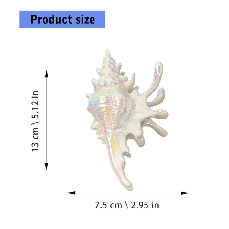 Vibrant Conch Charm Hair Claw Hairpin For Women Summer Vacation Headdress Securely Hold Beach Styling Tool