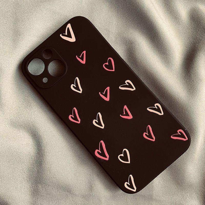 Red Pink Heart for Apple 17 Mobile Phone Case for IPhone16Pro Protective Case 15promax New for IPhone
