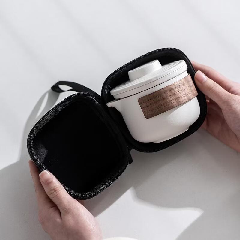 JINGRX Portable Ceramic Travel Tea Set