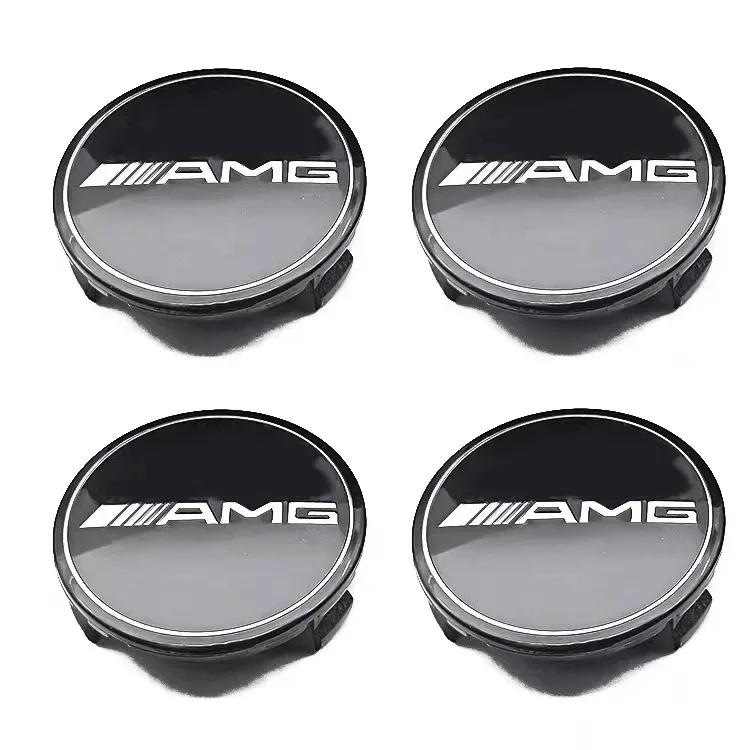

4PCS75MM Car Hub Center Cover for Mercedes Benz AMG W203 W206 W220 W205 W211 Car Wheel Center Hub Caps Benz Emblem Tire Rim Cove