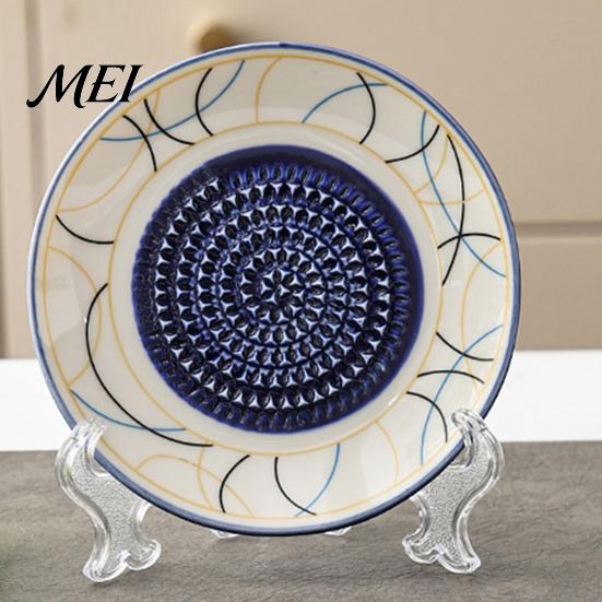 Płytka do tarcia czosnku, Ceramiczna miska do mielenia, Ręczna tarkka do imbiru i owoców, Naczynie kuchenne, Wszechstronna taca do przygotowywania, mieszania i serwowania, Nowoczesne minimalistyczne narzędzie