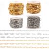 1 Meter Stainless Steel Paperclip Chain Gold Steel Color Link Chains For Jewelry Making DIY Handmade Necklace Bracelet Materials