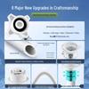 Fully Automatic Washing Machine Extended Inlet Hose with Agitator Drum, 4-Point Threaded Connection