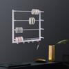 Bymaocar Wall Mount Wire Spool Holder Ribbon Storage Rack Aluminum Alloy Scarf Hanger for Flower Shops, Cake Shops, Craft Rooms