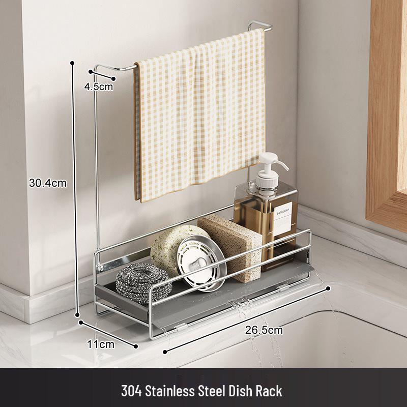 Edelstahl Badezimmer- & Küchenarbeitsplatten Abtropfgestell Organizer