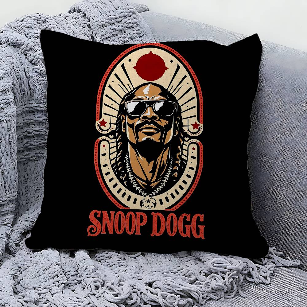 Famous Hip-Hop Rapper S-Snoop D-Dogg Pillow Anime Pillow Sofa Bed Head Pillow Cover Cushion Cover 45X45 Cm Fashion
