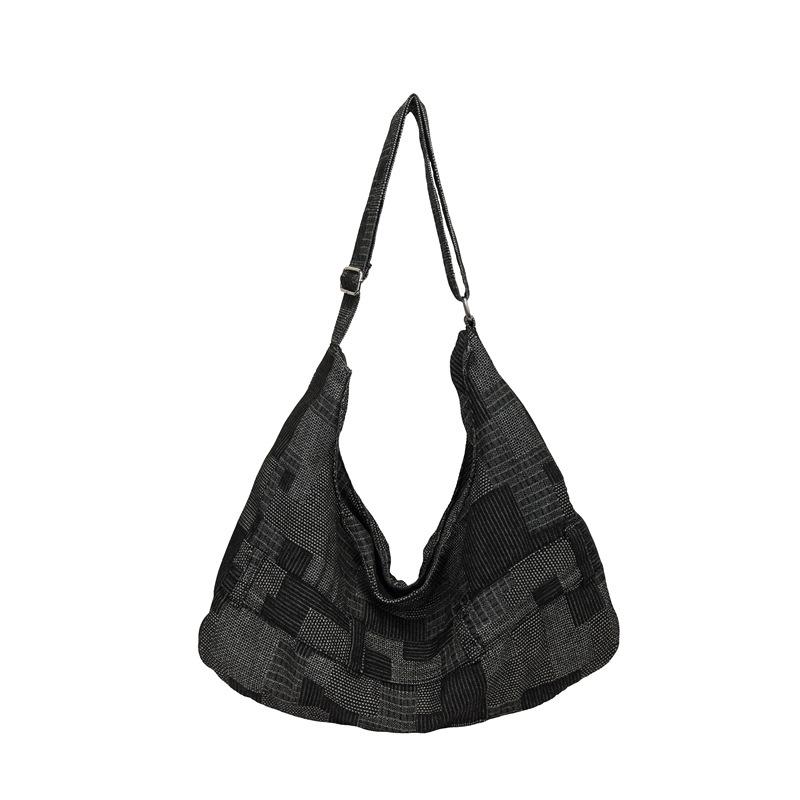 Korean Style Denim One-Shoulder Bag - 2026 Versatile Large Capacity Crossbody for School & Commute