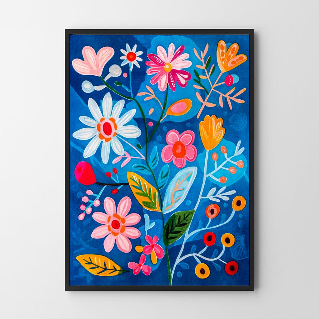 Poster Flowers Abstraction