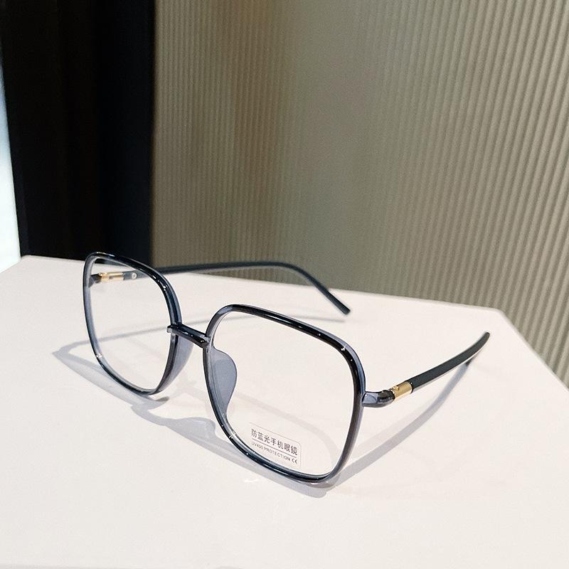 Korean Stylish Female Eye Glasses Big Size Square Shaped Shape Eye Glasses Frames for For Men Blue Light Blocking Decorative Glasses