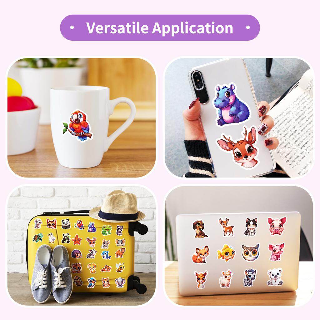 50 Camel Animal Series Stickers Decorative Water Cup Mobile Phone Case Travel Box Student Cartoon Graffiti Stickers