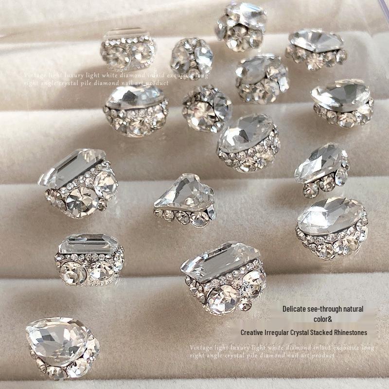 Premium Crystal Rhinestone Nail Art Decorations - Sparkly Rhinestones, Pigeon Egg, Rock Candy, Right Angle Designs, Stacks & Balls