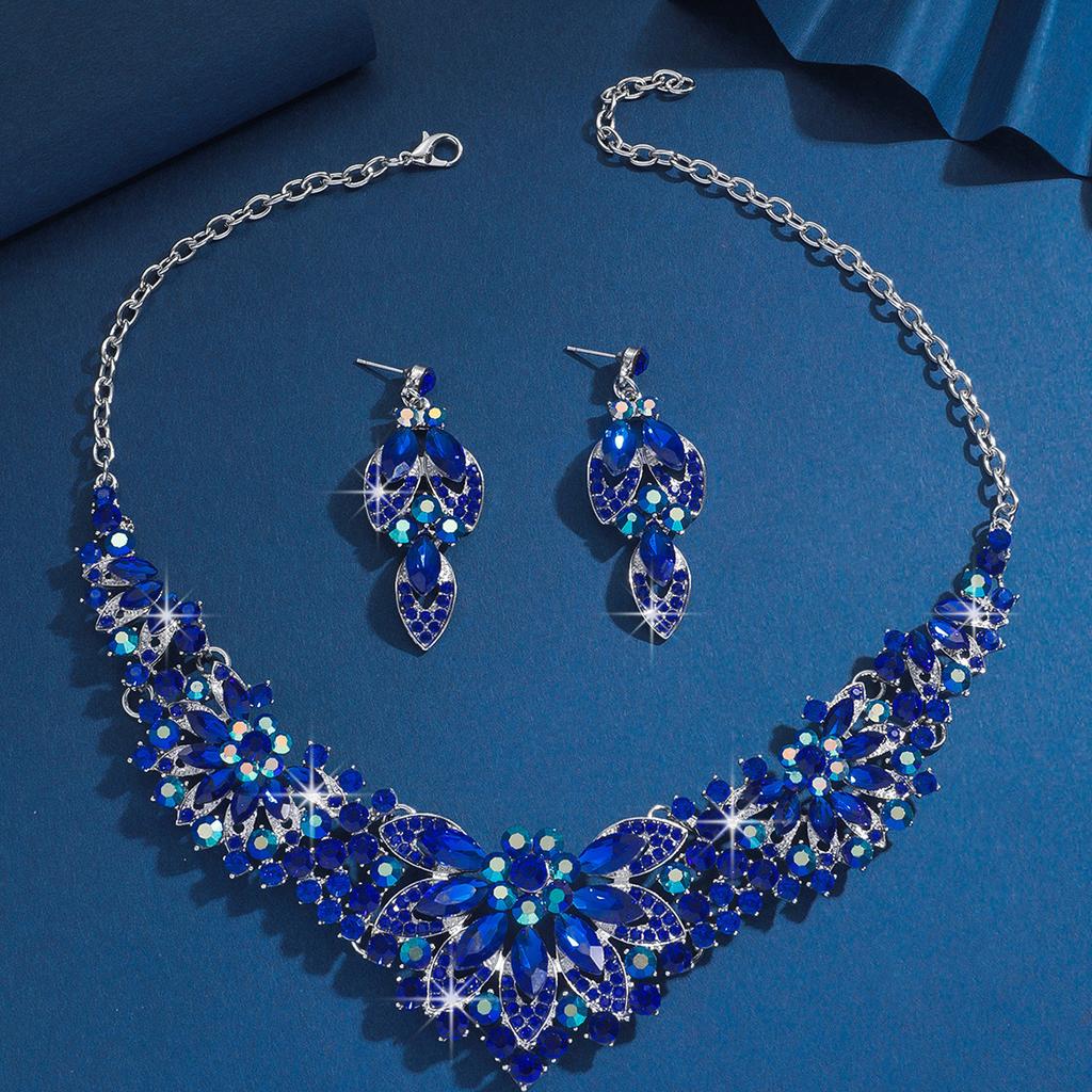 Bridal Necklace and Earrings Set - Colorful  Vintage-inspired  High-end Design Accessories