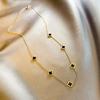 Titanium Steel 18k Gold Clover Necklace