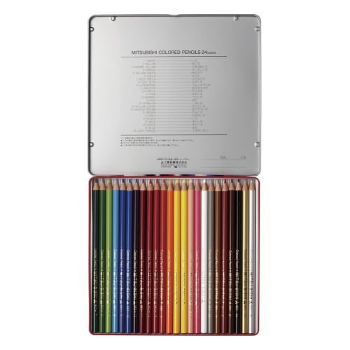 Mitsubishi Pencil Colored Pencil 880 Uni Palette Elementary School Blue 24 Colors K88024CPLT.33