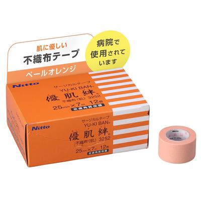 Nitoms Yuhada Kizuna Non-woven Fabric Skin-friendly Skin-resistant Tape 25mm X 7m 12 Rolls 3252