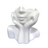 Face Shaped Makeup Brush Holder Organizer Female Form Head Half Body Cosmetic Tools Storage Cup Abstract Art Desk Pen Holder for Home Office Decor