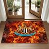 Newcastle United Football Design Crystal Velvet Rug Soft Decorative Mat for Bedroom Entrance
