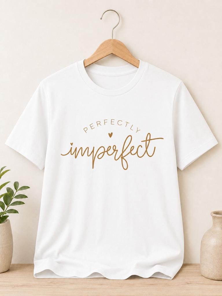 Perfectly Imperfect Graphic T-Shirt, Inspirational Self Love Tee
