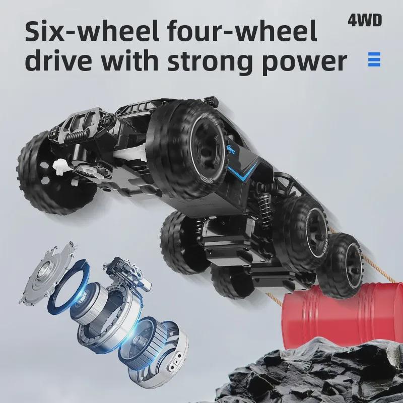 Large Alloy 6-Wheel Remote Control Off-Road Car - High-Speed Climbing Vehicle for Kids