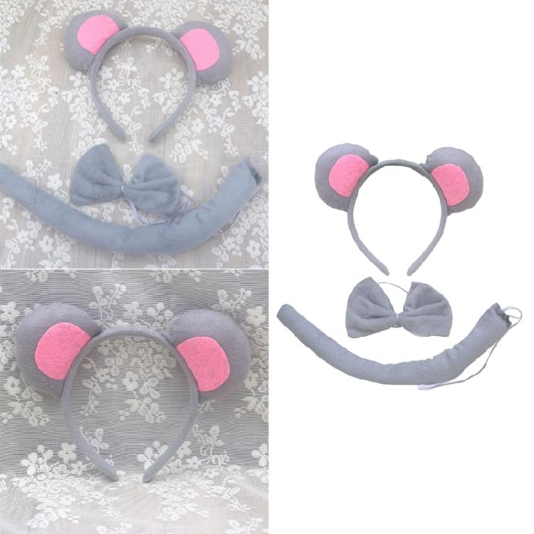 Little-Mouse Costume Accessories Set Mouse Ears Headband,Bowtie,Gloves Tail,Tutu