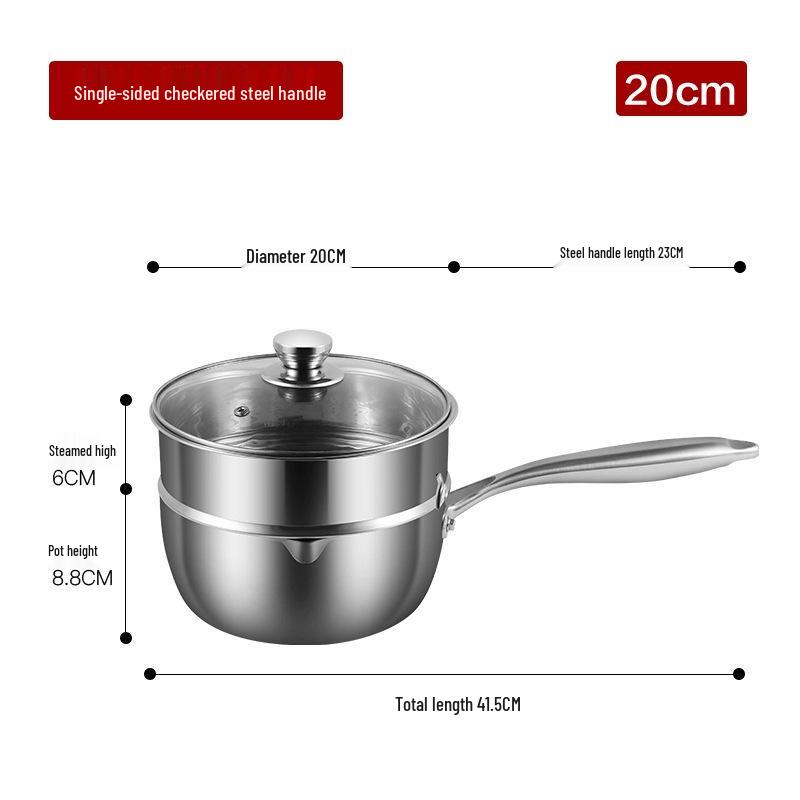 Non-stick Japanese Stainless Steel Yukihira Pot: Baby Food, Milk, Soup & Frying Pan