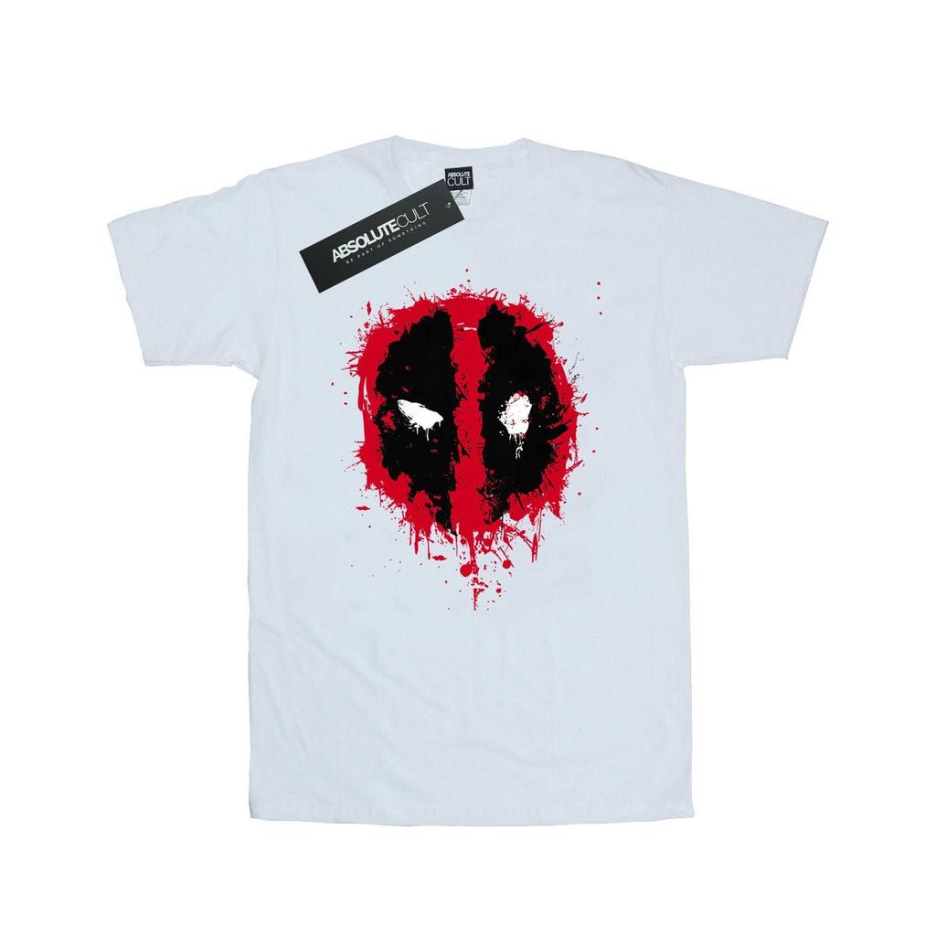 Deadpool Mens Splat Face Cotton T-Shirt