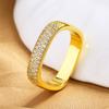 2026 Fashion Micro-inlaid Square Ring Light Luxury Design Exquisite Ring Korean Temperament High Sense