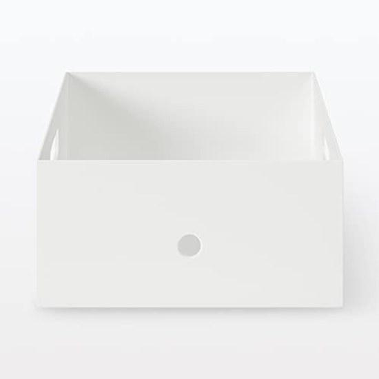 Scatola Porta Documenti Muji in Polipropilene Riciclato Standard 1/2 Circa Larghezza 25 Profondità 32 Altezza 12 cm / Grigio Bianco