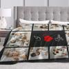 1pc Customized Photo Blanket Personalized Photo Blanket  Memory Blanket Family Gift Customized Christmas Gifts  For Lover