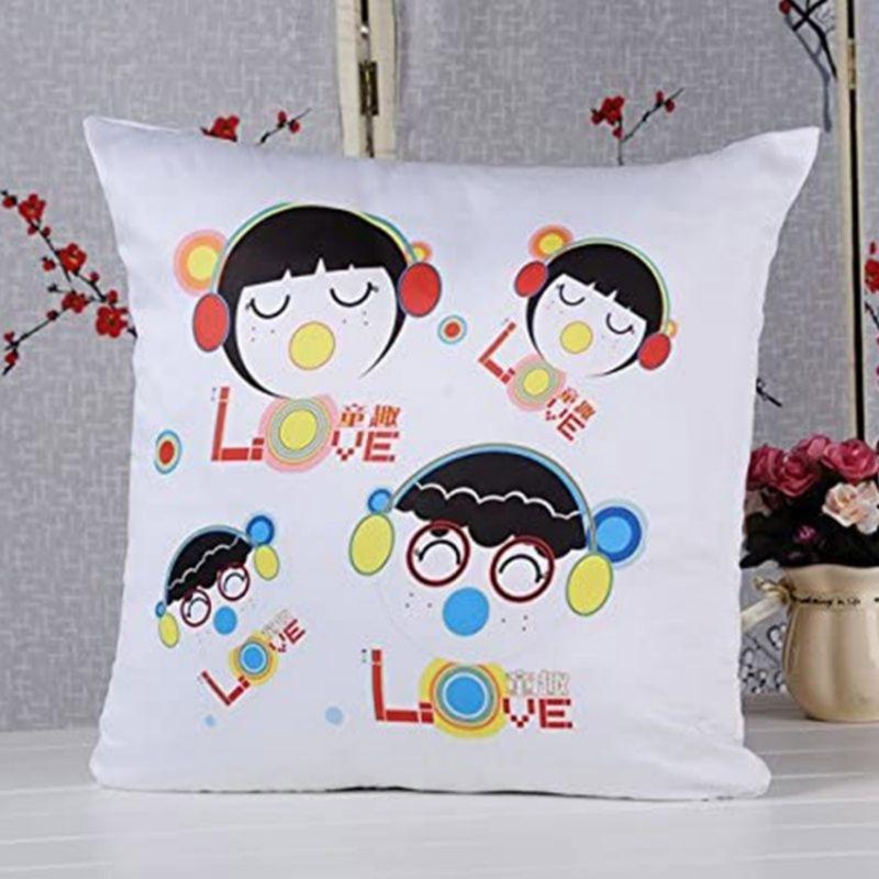 Customizable Polyester Pillow Case For Heat Printing Machine Washable Cushion Cover Personalizing Home Accessories