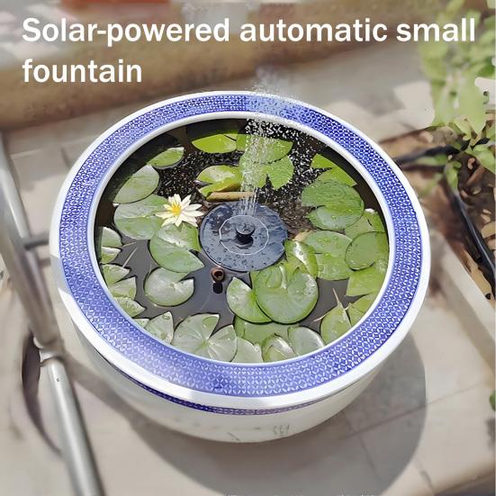 Floating Solar Fountain Bird Bath Solar Water Fountain with Multiple Nozzles Solar Powered Fountain for Garden Yard Pond Pool Outdoor