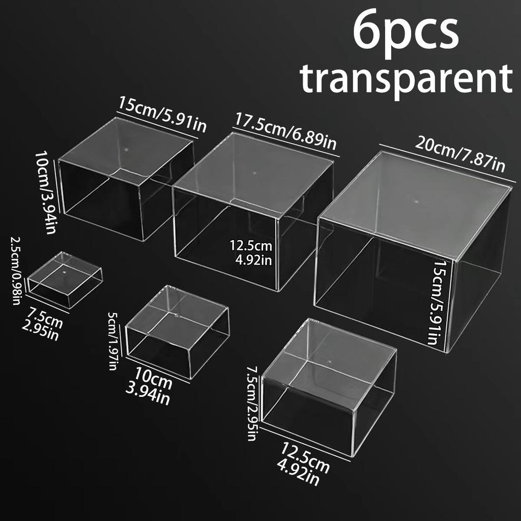 5pcs/6pcs acrylic white/transparent cake display rack suitable for business birthday banquets, weddingsholiday decoration racks