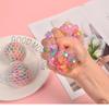 Rainbow Bead Squishy Fidget Ball Stress Reliever Toy for Kids Adults Fun Pressure Reducing Sensory Play