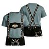 Men's Short Sleeve T Shirt with Vintage Oktoberfest Pattern Loose Fit Casual Summer Daily Top for Comfortable Wear