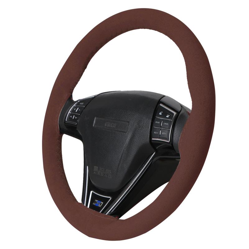 Car Steering Wheel Cover Universal 38cm Hand Sewing Solid Color Suede Braid For Car Steering Wheel Protection Vehicle