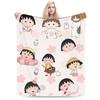 Comfortable chibi maruko chan Japan Anime Blanket Accessories Bedding Decorative  Throw Blanket Warm Velvet for Travel