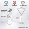Stainless Steel Punk Cracked Square Pendant Necklace for Men, Minimalist Hip Hop Geometric Necklace Box Chain, Fashion Jewelry