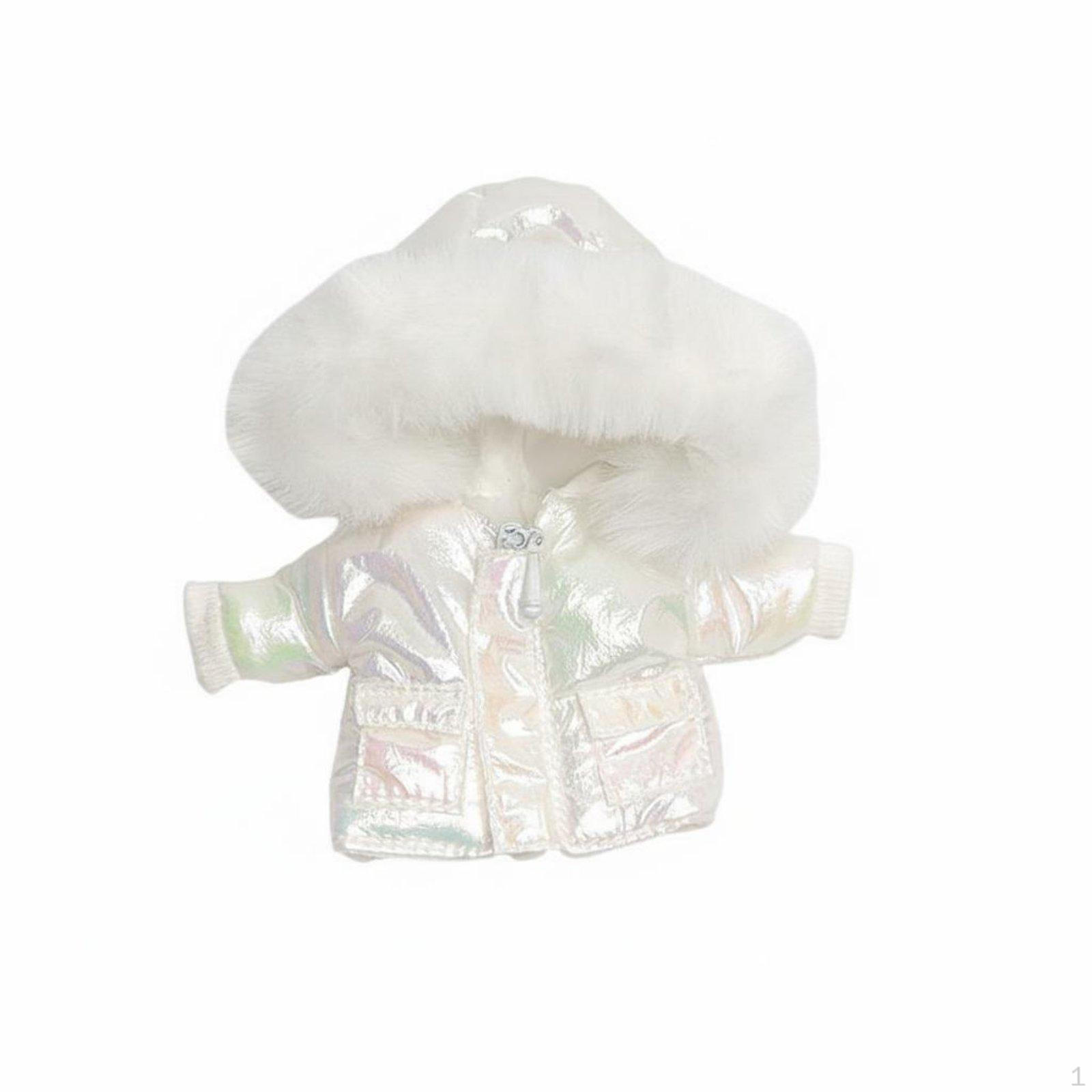 OB11 Doll Jacket Padded Design Outfit Faux Hood 1/12 Scale BJD Clothes Chroma White Chroma White