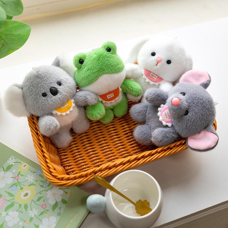 Schattige sleutelhanger met koala, konijn en kikker, gemaakt van zacht pluche, voor kinderen en tieners.