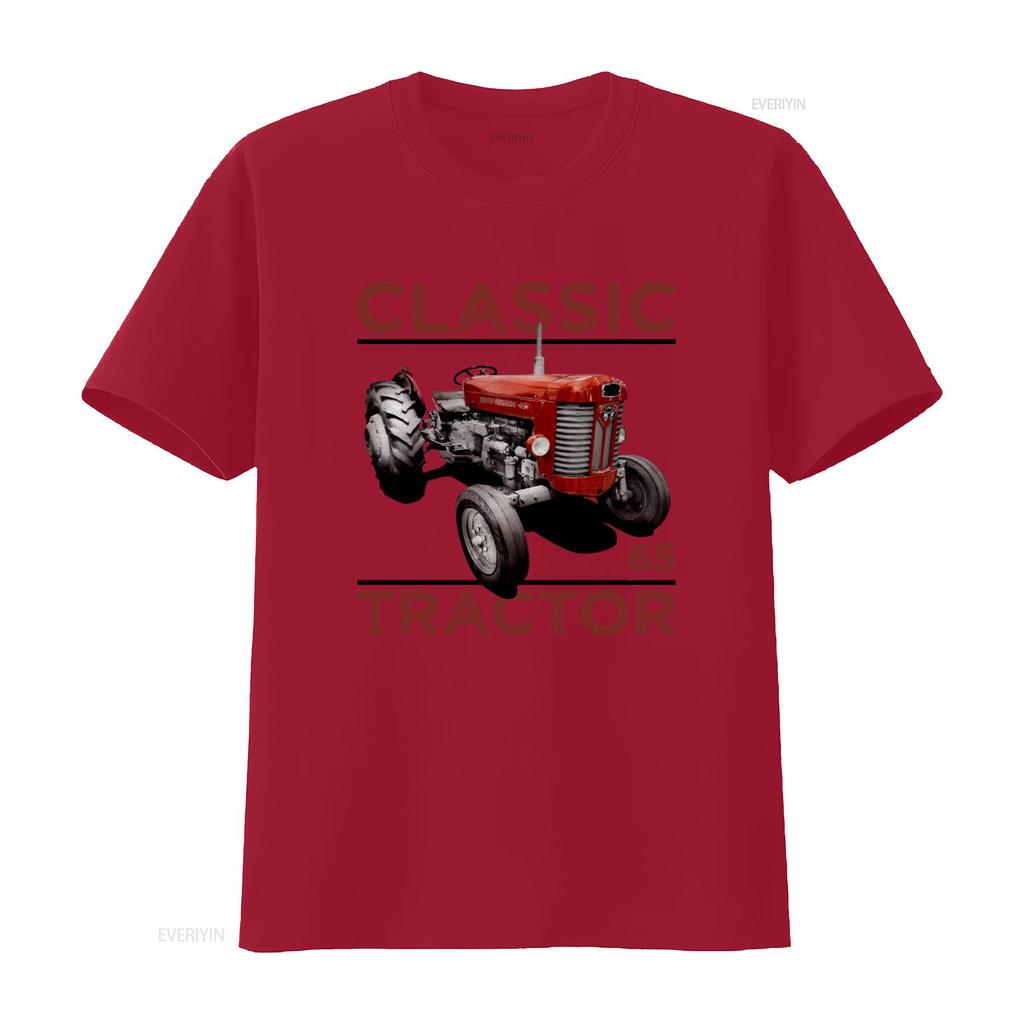 Classic Vintage Tractors Massey Ferguson 65 Inspired Retro Style T Shirt vintage Washed Breathable fashion Unisex