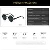 Gothic Red Steampunk Sunglasses Men Women Vintage Metal Round Sun Glasses Brand Designer Fashion Goggle Mirror Eyegalsses UV400