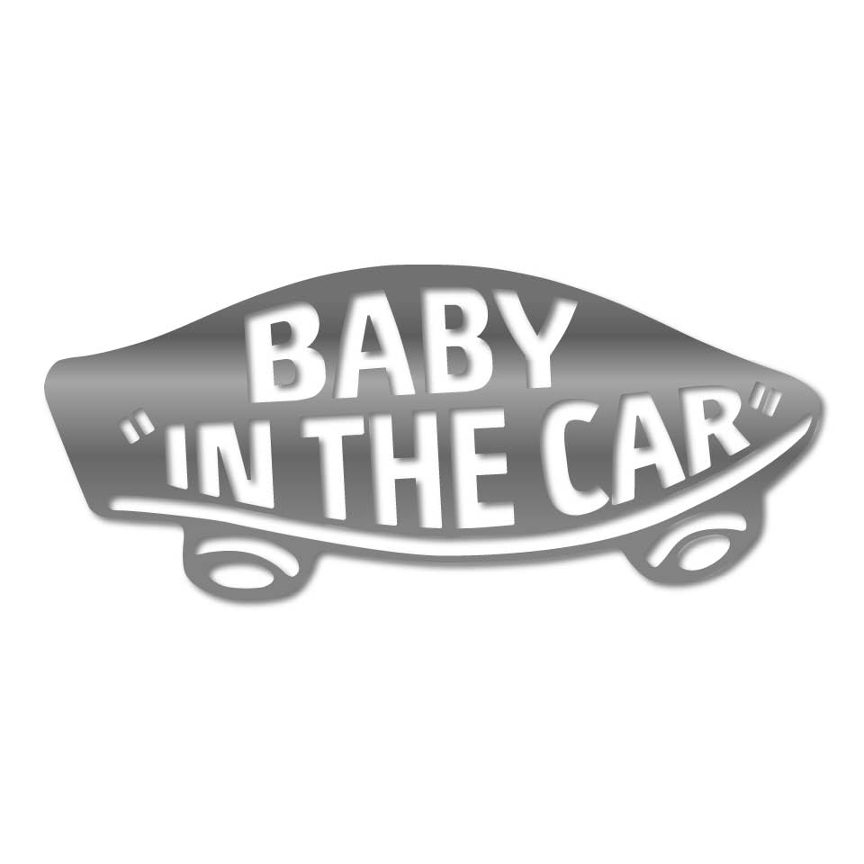

Sticker Town BABY IN THE CAR Baby Car B Gun Metal серебряный