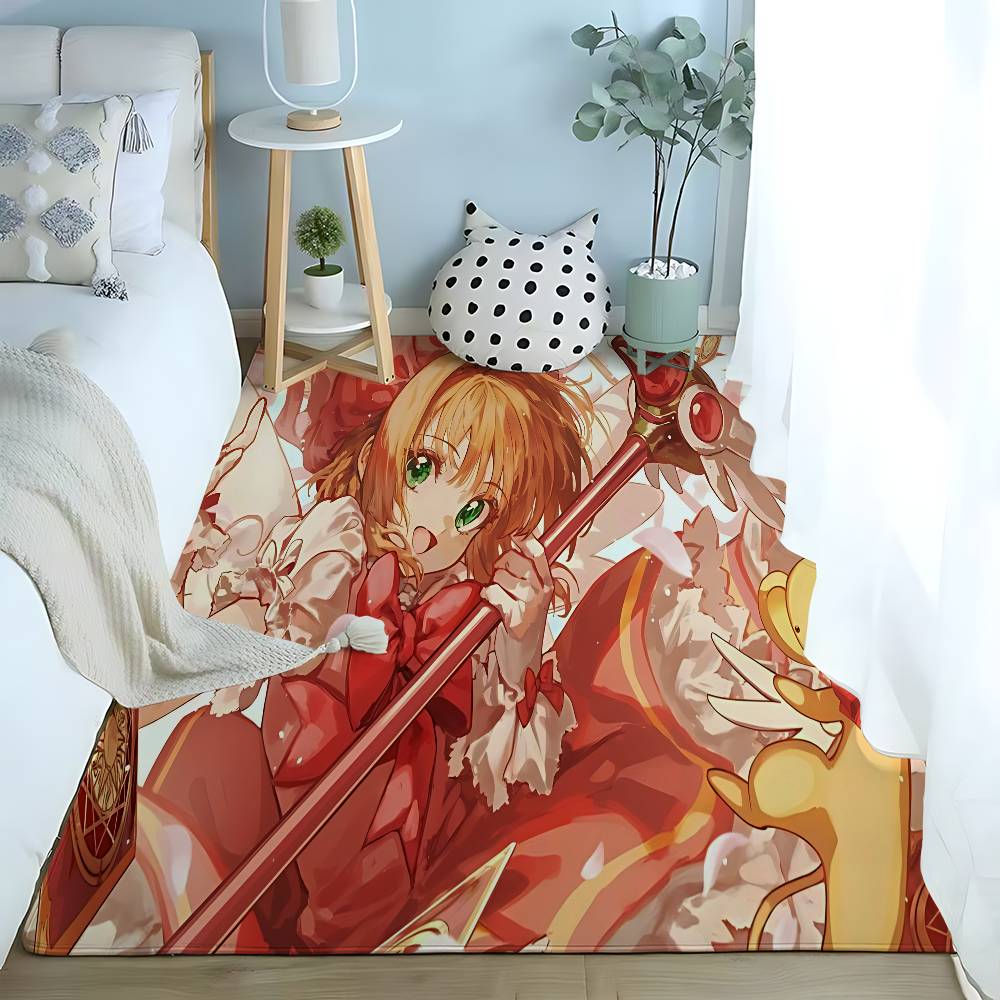 Cute Anime C-cardcaptor Sakura-S Carpet Bathroom Anti-slip Mat Door Mat Home Decoration Mat Entrance Door Mat Scratch-resistant